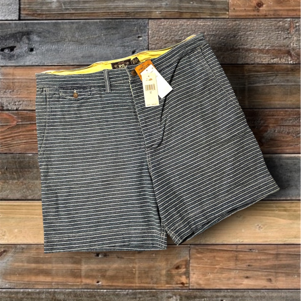 DOUBLE RL RALPH LAUREN RRL INDIGO DYED SHORTS XL- WAIST 38”